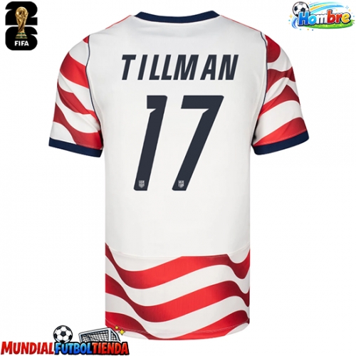 Camiseta Estados Unidos Malik Tillman #17 Primera Equipación Replica Mundial 2026 mangas cortas